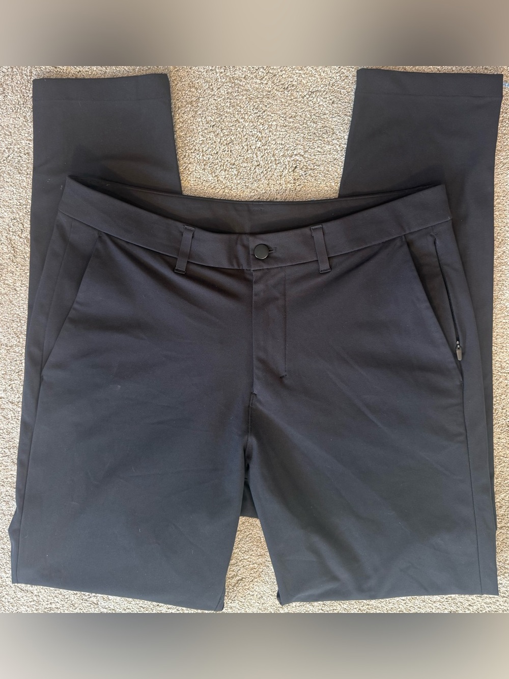 Lululemon Commission Slim Pant 33x31.5 Black Warpstreme Chino